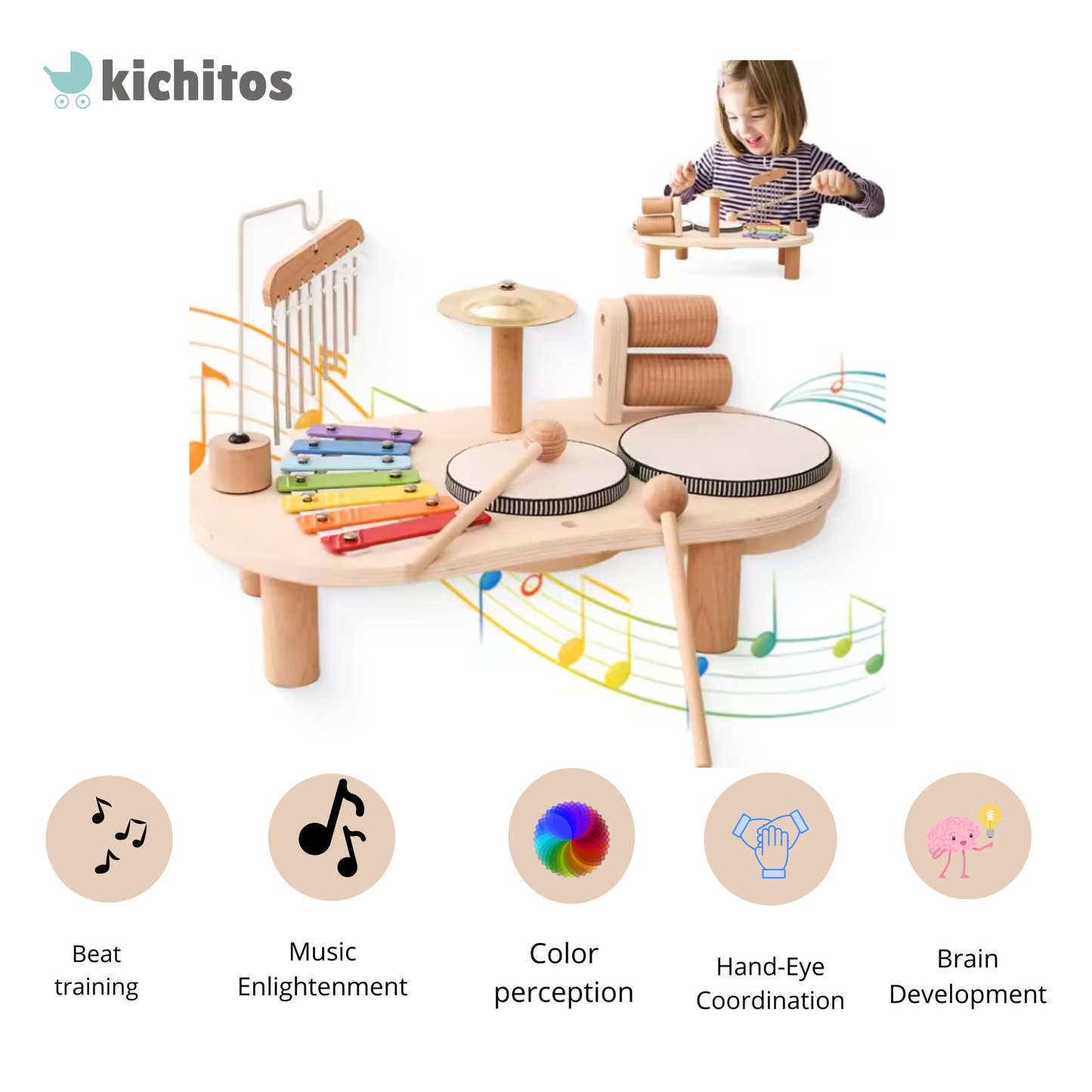 Baby Wooden Musical Instruments