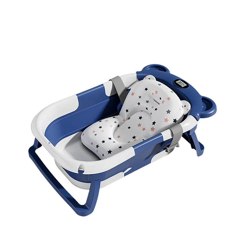 Foldable Baby Bathtub with Temperature Sensor