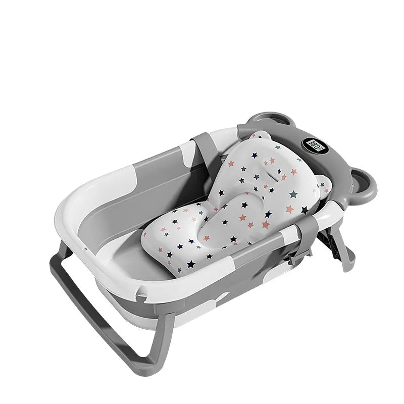 Foldable Baby Bathtub with Temperature Sensor