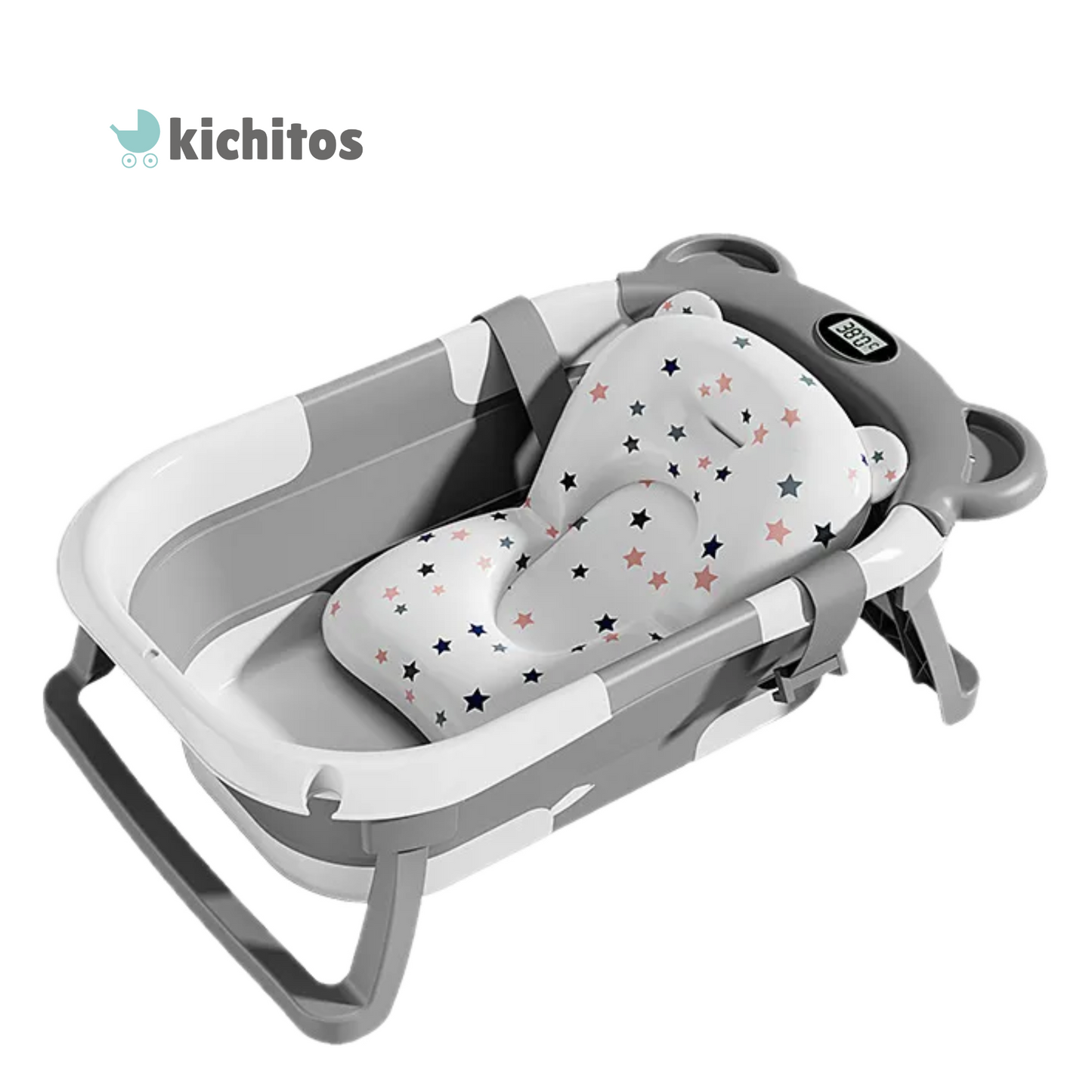 Foldable Baby Bathtub with Temperature Sensor